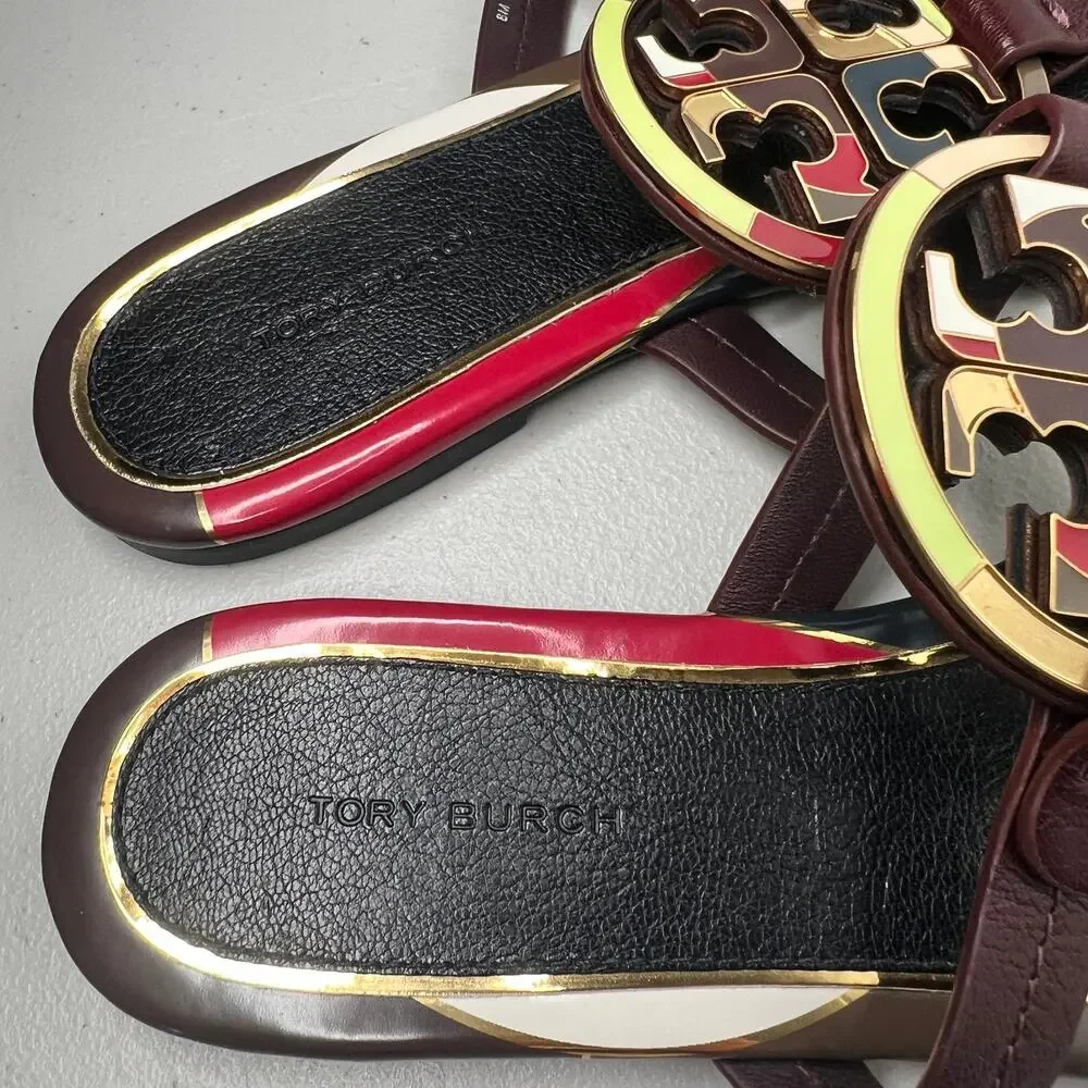 Tory Burch Enamel Miller Sandal Size 8